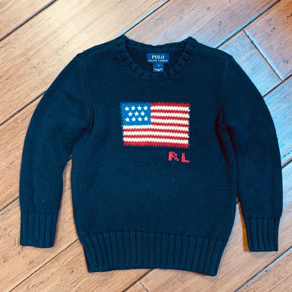 Boys Ralph Lauren Polo Sweater 5 American Flag